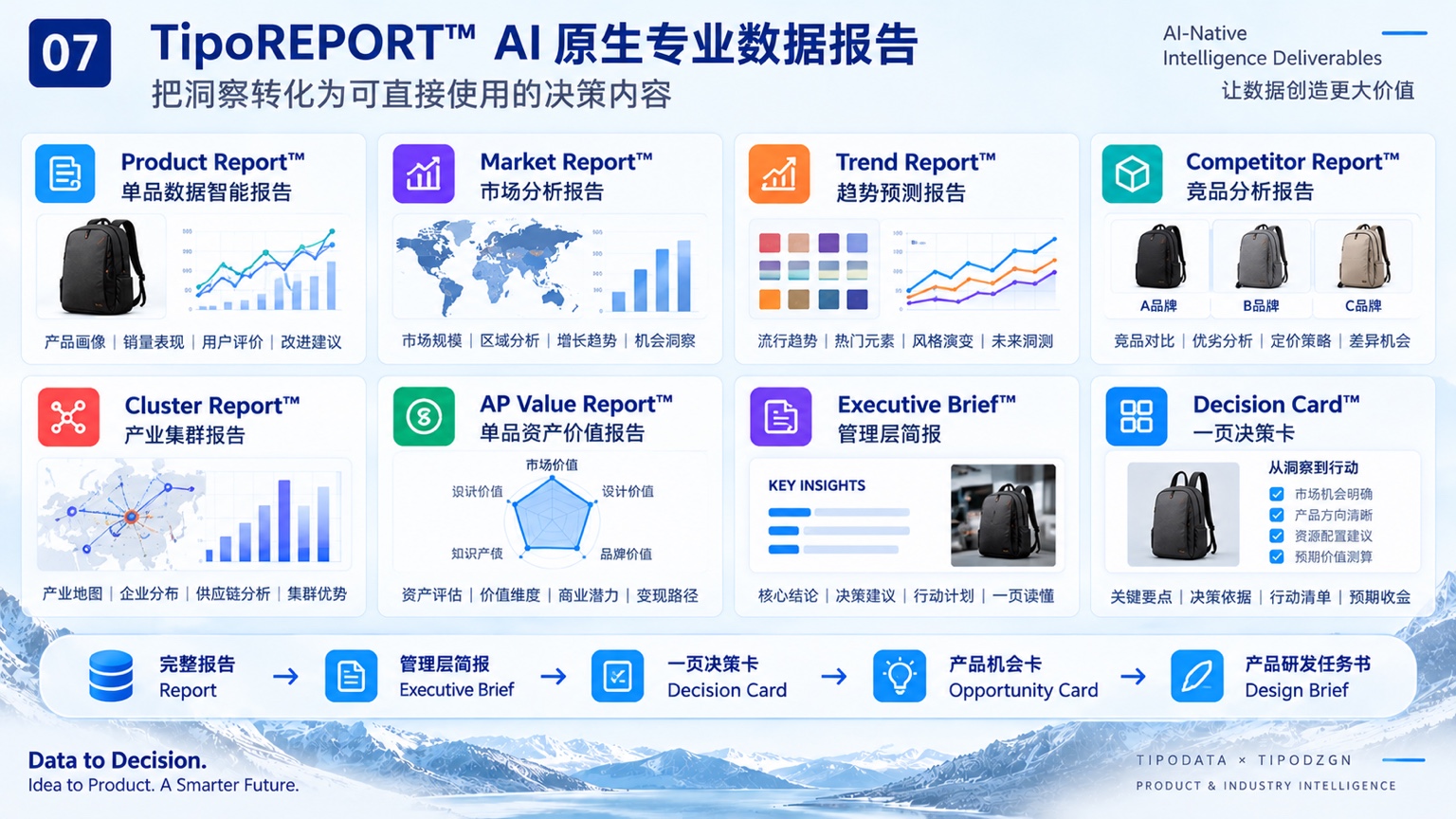 TipoREPORT AI 原生专业数据报告